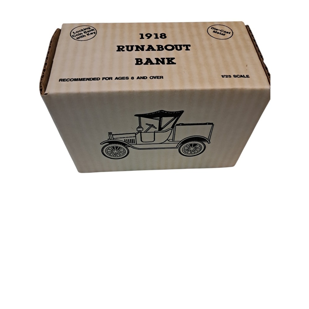 NEW SEALED Ertl Coastal‎ 1918 Model T Ford Runabout Coin Bank 1/25 Scale Diecast
